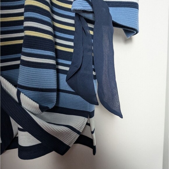 Charter club ribbed top striped sz 3x NEW navy yellow - Picture 5 of 9
